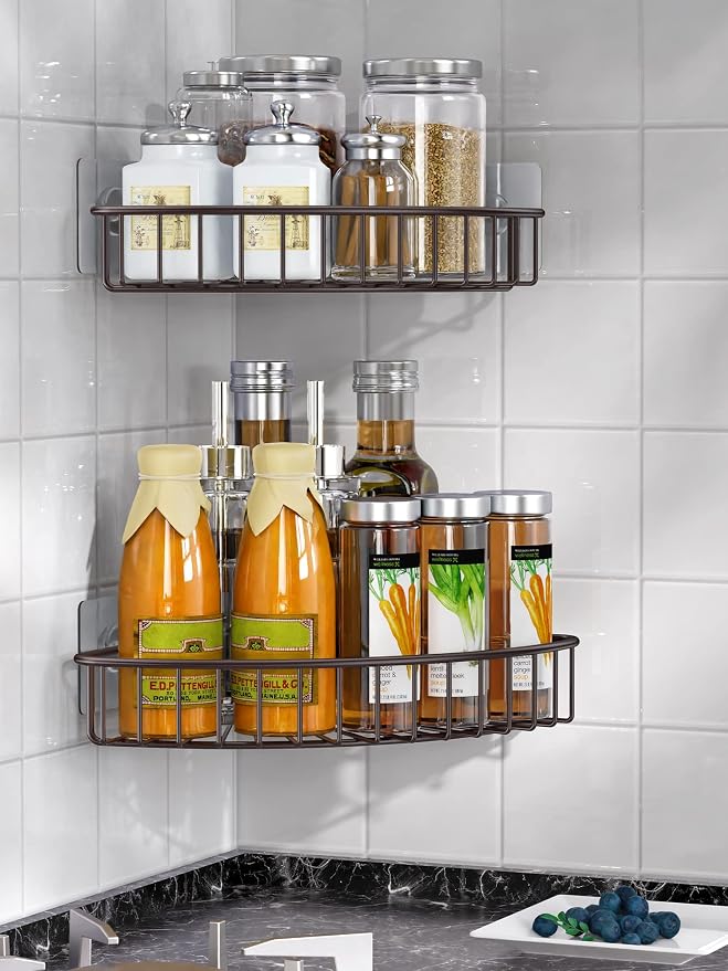 SMARTAKE 2-Pack Corner Shower Caddy, SUS304 Stainless Steel - Image 5