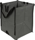 DURASACK Heavy Duty Home and Yard Bags 48-Gallon Reusable Self-Standing Lawn and Leaf Bags Garbage Can with Reinforced Handles, Gray
