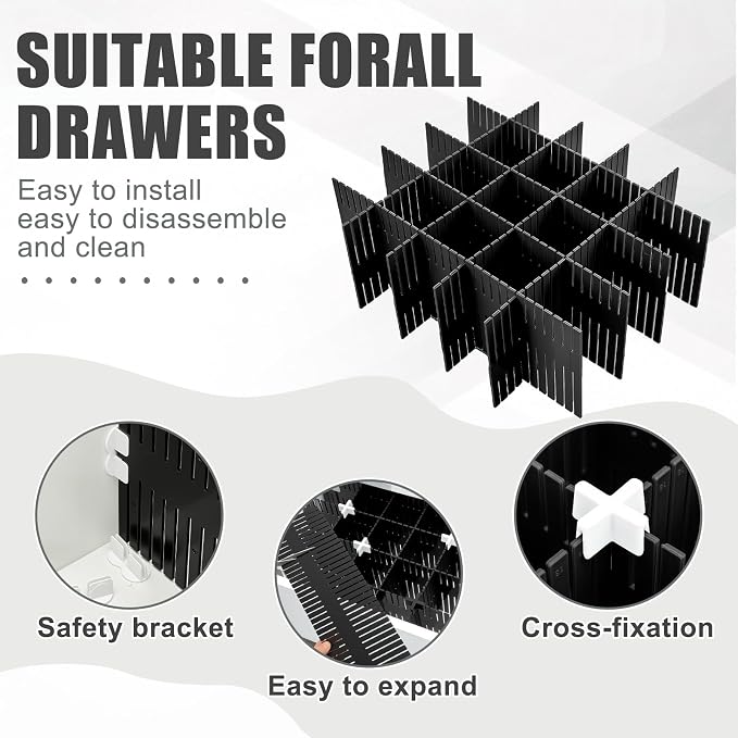 15 Pcs 5.12 Tall Drawer Divider Adjustable Drawer Organizer - Image 2