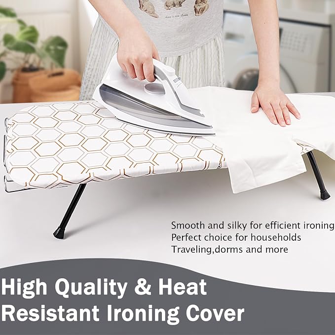 SheeChung Small Ironing Board Cover and Pad 12.5"x32", Mini Iron Board Cover - Image 7