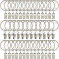 40 Pack Curtain Rings with Clips, Drapery Clips with Rings, Drapes Rings 1.26 by AMZSEVEN