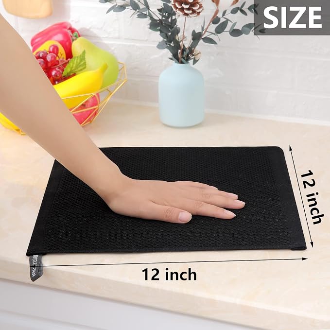 Homaxy 100% Cotton Waffle Weave Kitchen Dish Cloths 24-Pack, Ultra Soft - Image 5