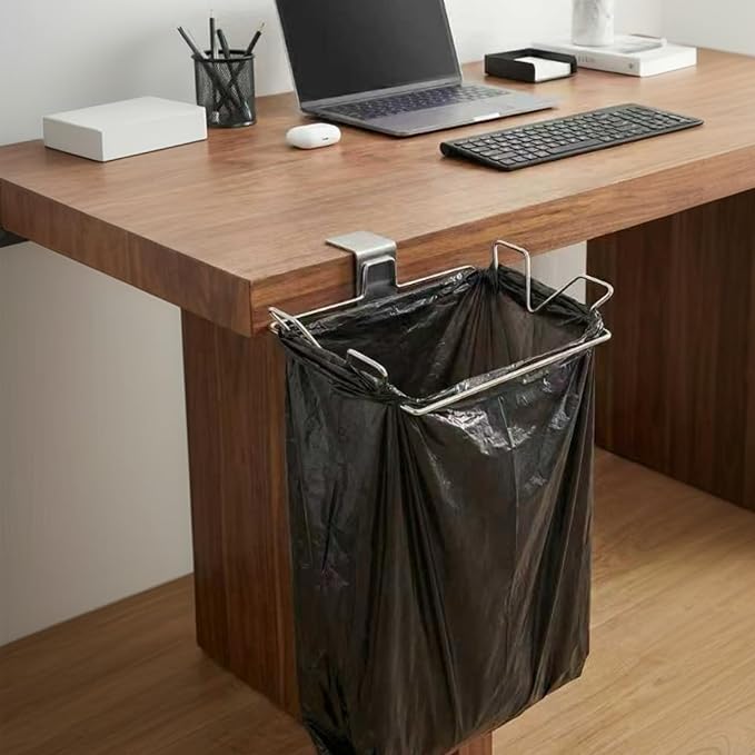 Trash Bag Holder Table Side Garbage Bag Holder Hanging Trash Can - Image 3
