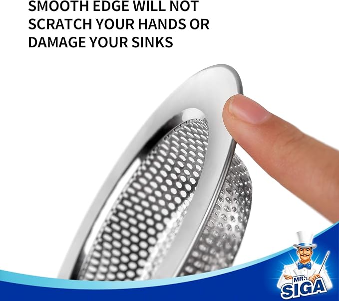 MR.SIGA Kitchen Sink Strainer, Stainless Steel Sink Drain Strainer, 3 Pack - Image 3