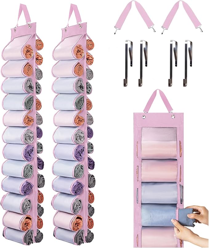 DHSFKBE Legging Organizer Storage, Foldable Hanging Closet Organizer Storage by DHSFKBE
