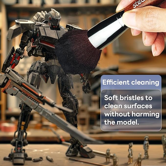 stedi 3PCS Model Cleaning Brush Kit, 2 Soft & 1 Stiff Figure Duster Brush | - Image 2