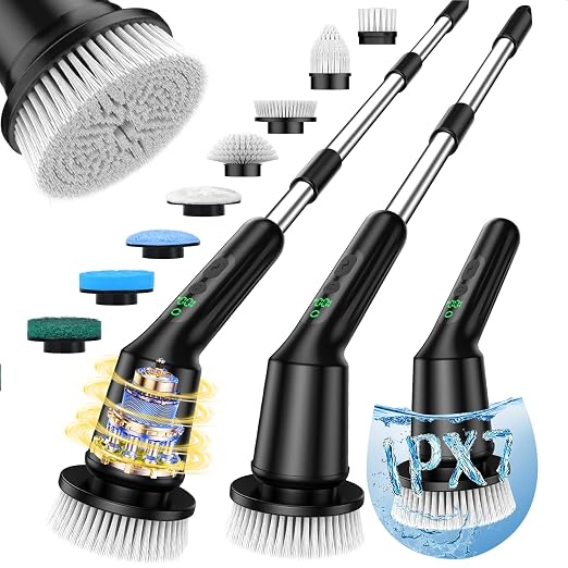 Electric Spin Scrubber for Bathroom, Shower Scrubber by CTMAST