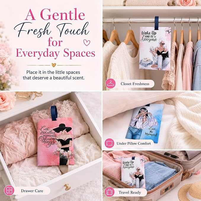 6 Pack Scented Sachets with Motivational Message Gift - Image 4
