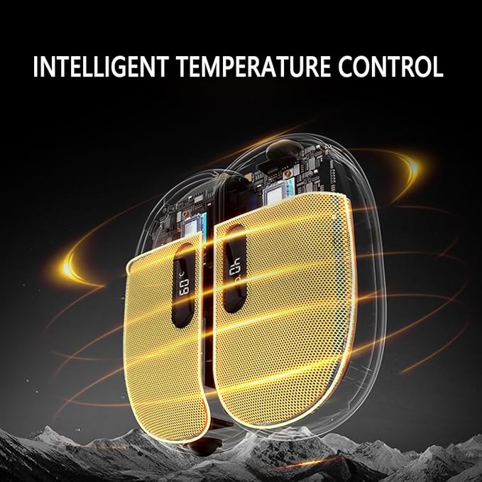 Portable Magnetic Hand Warmers Rechargeable 2 Pack with Charging Dock, Fast Heating, Pocket Heater for Women Men, Gifts for Christmas, Travel Essentials, Camping Accessories (White)