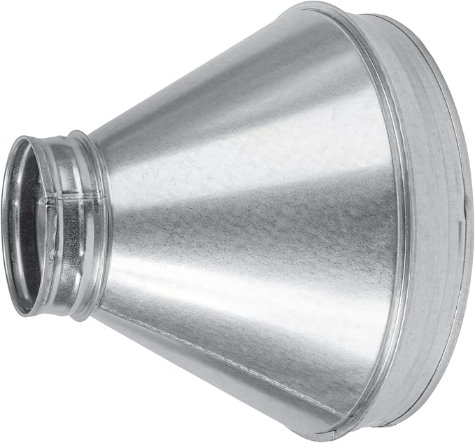 10" to 4" Inch Round Duct Reducer - Male Fit Galvanized Steel Pipe Increaser - Coupling for Round Duct Ventilation Systems - Heating & Cooling, HVAC