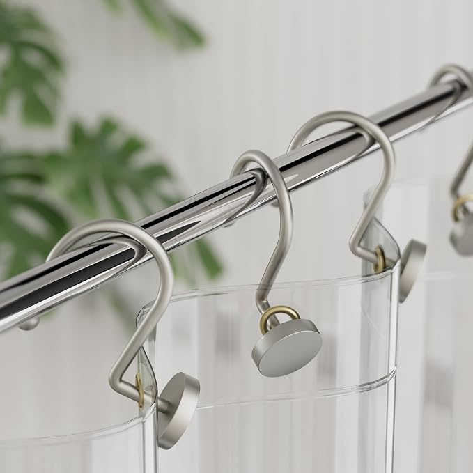 AmazerBath Shower Curtain Hooks, Shower Curtain Rings, Heavy Duty Modern - Image 8