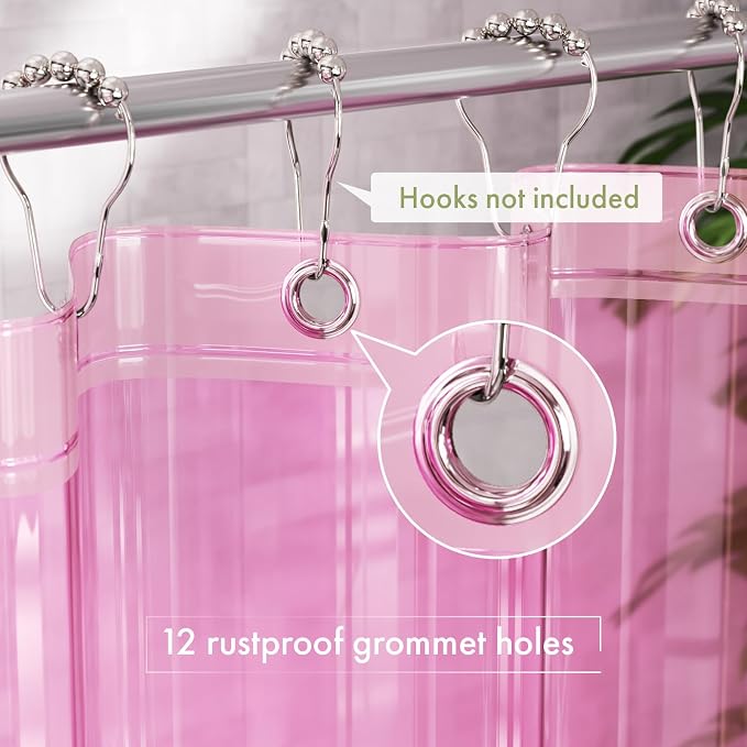 AmazerBath 72x78 Long Shower Curtain Liner, Waterproof PEVA Shower Liners - Image 4