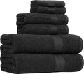 Amazon Basics 6-Piece Highly Absorbent Fade-Resistant Towel Set, 100% Cotton by AmazonBasics