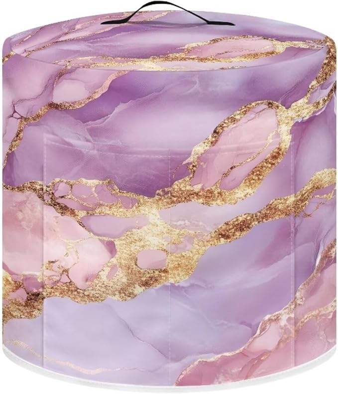 Purple Marble Dust Cover for Kitchen Instant Pot Accessories Appliance Cover Quart Pressure Cooker Air Fryer Rice Cooker Kitchen Appliance Dust Covers with Storage Pockets Size S