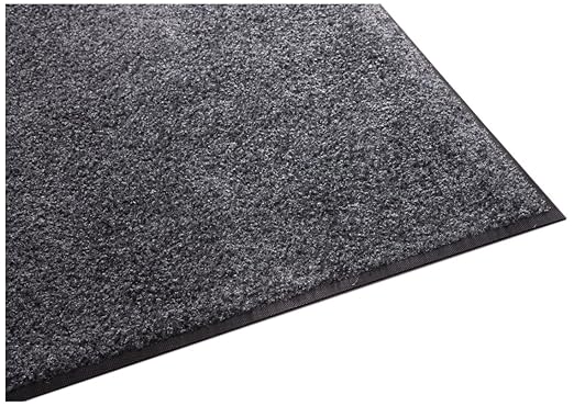 Guardian Platinum Series Indoor Wiper Floor Mat, Rubber with Nylon Carpet, 2'x5', Grey