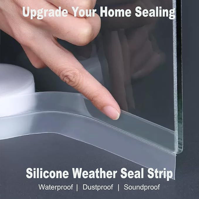 49 Feet Clear Weather Stripping Door Seal, Draft Seal Tape - Image 5