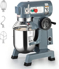 Commercial Mixer 20 QT, 1100W Electric Mixer 3 Speeds Adjustable, Stainless Steel Bowl Heavy Duty Mixer with Safety Guard, Dough Hook Whisk Beater Included, Perfect for Bakery Pizzeria