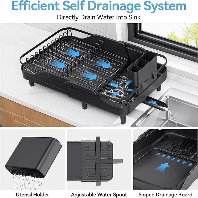 Urackify Expandable Dish Drying Rack - Image 3