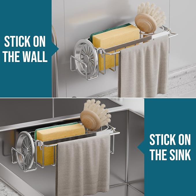 TAILI 4-in-1 Sponge Holder for Kitchen Sink - Image 6