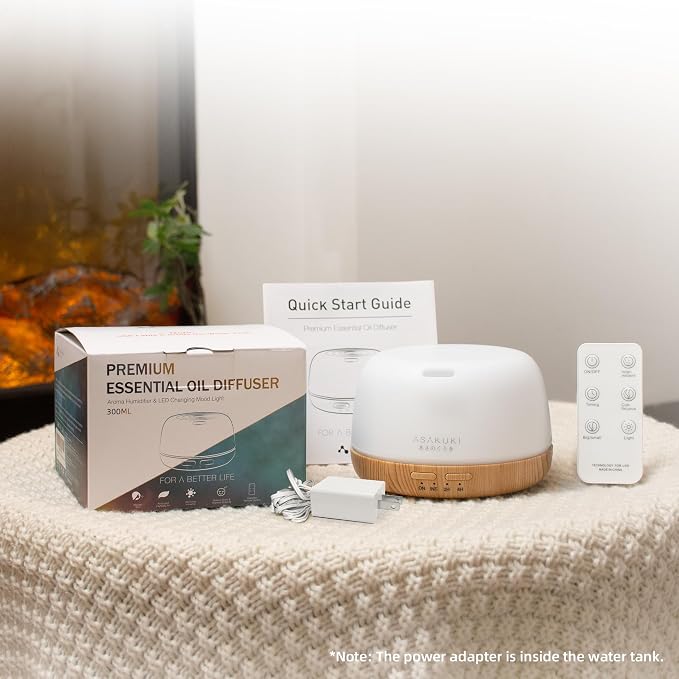 ASAKUKI Essential Oil Diffuser, 300ml Aromatherapy Oil Humidifier | Ultrasonic - Image 6