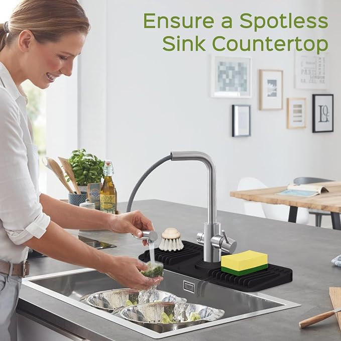 15 Inch Silicone Faucet Mat for Kitchen Sink Splash Guard – 2025 Upgraded - Image 7