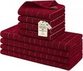 Homaxy Kitchen Towels and Dishcloths Set, Brick Red by Homaxy