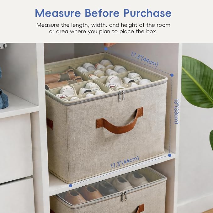  2 Pack Shoe Organizer Box – Large Capacity Shoe Storage - Image 3