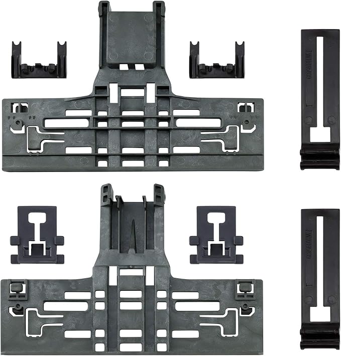 Upgraded WPW10546503 Dishwasher Top Rack Adjuster Compatible with Kitcheneaid Dishwasher Parts Upper Rack, Includes W10546503 W10195840 W10195839 W10250160 Part for Whirlpool kenmore Dishwasher, 8 PCS