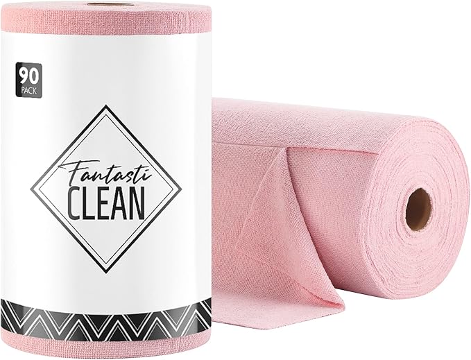 Fantasticlean Microfiber Cleaning Cloth Roll- 90 Sheets, Tear-away Microfiber by Fantasticlean