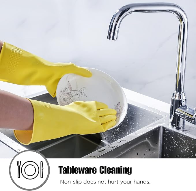 Rubber gloves dishwashing 2 or 4 Pairs - Image 3