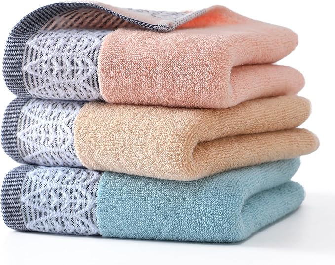 3 Pack Leaf Print Hand Towels, Decorative Cotton Soft | Highly Absorbent Towels - Image 2