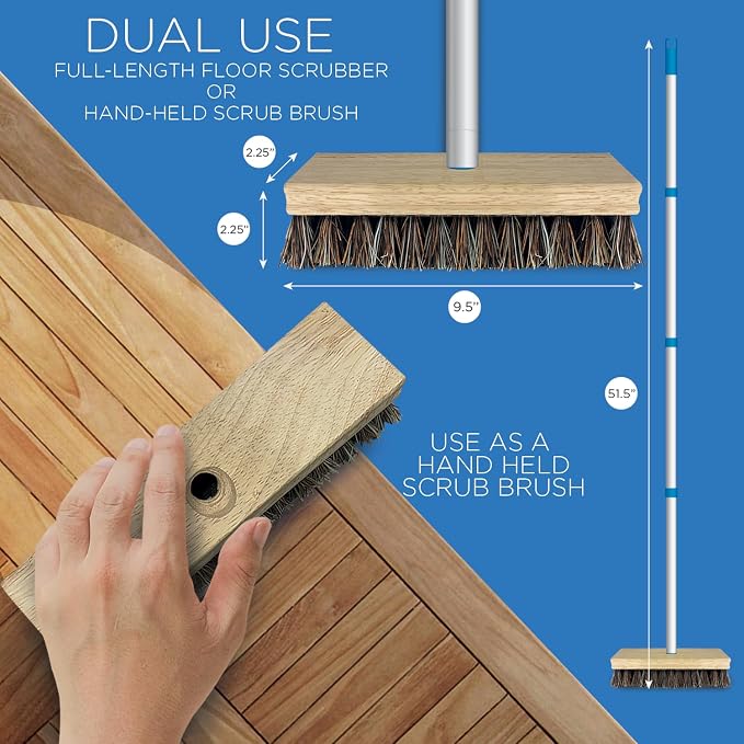 LOLA Deck Scrub Brush, Removes Dirt & Grime from Patios, 1 CT - Image 2