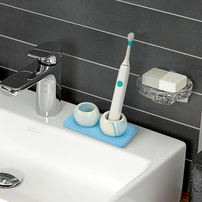 2 Pack Ceramic Toothbrush Holder - Image 7