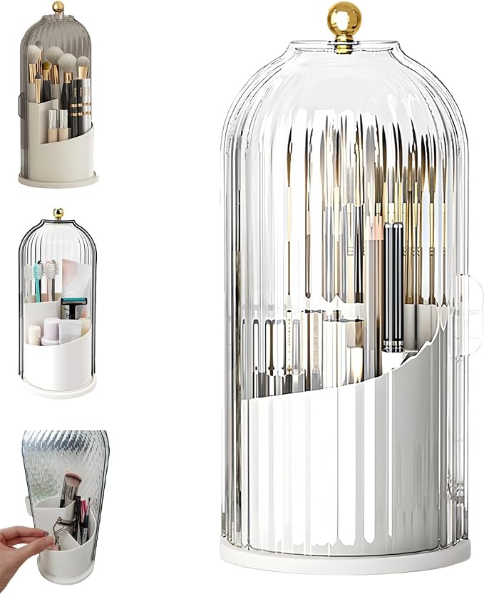 Concealed Toothbrush Holder, Rotating Bathroom Organizer Countertop | by Unknown