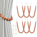 KLOGTSIND Wood Bead Curtain Tiebacks, 6 Pack Curtain Tie Backs by KLOGTSINDDirect