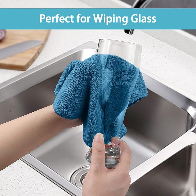 HOMEXCEL 50PK Microfiber Cleaning Cloth, Cleaning Rag - Image 6