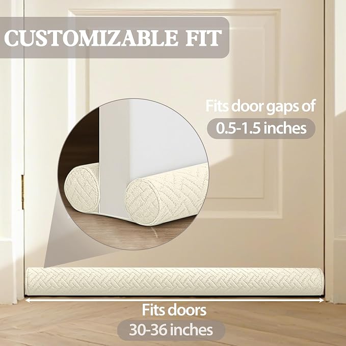 Ciieyuo Under Door Draft Stopper, Door Stoppers - Image 3