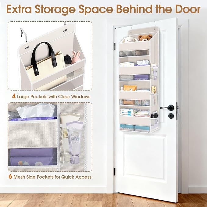 Over The Door Organizer Storage behind Door Hanging Organizer - Image 4