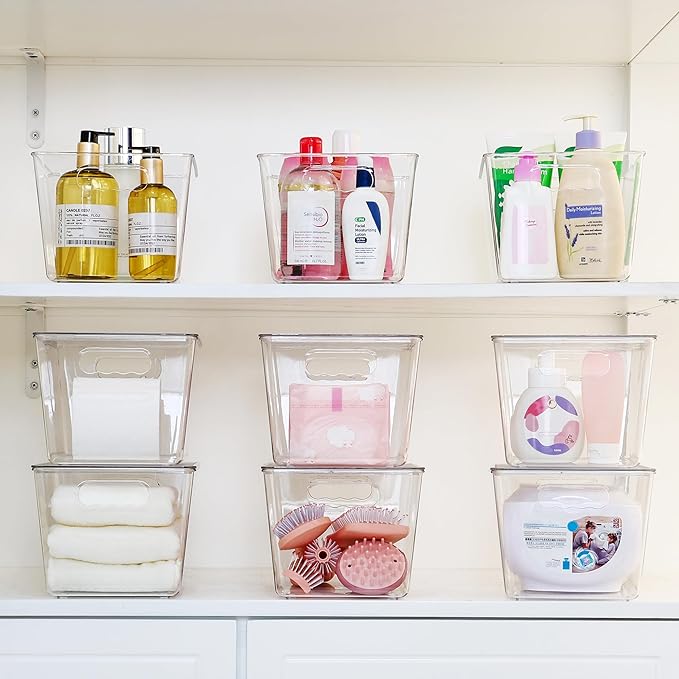Vtopmart 6 Pack Clear Stackable Storage Bins - Image 5