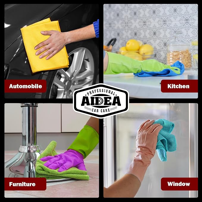 AIDEA Microfiber Cleaning Cloth-800PK, Microfiber Towels - Image 5
