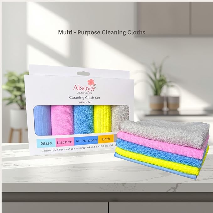 Microfiber Cleaning Cloths, 5 Pack - Image 5