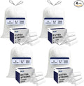 Plasticplace 4-6 Gallon White Drawstring Bags, 100% Prime Material, 0.7 Mil by Plasticplace