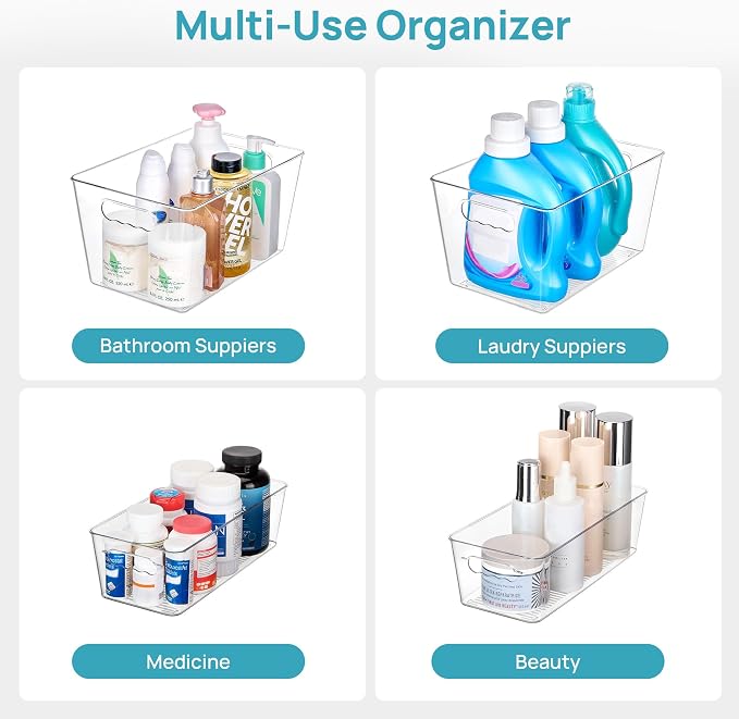 Vtopmart 8 Pack Clear Storage Bins - Image 7