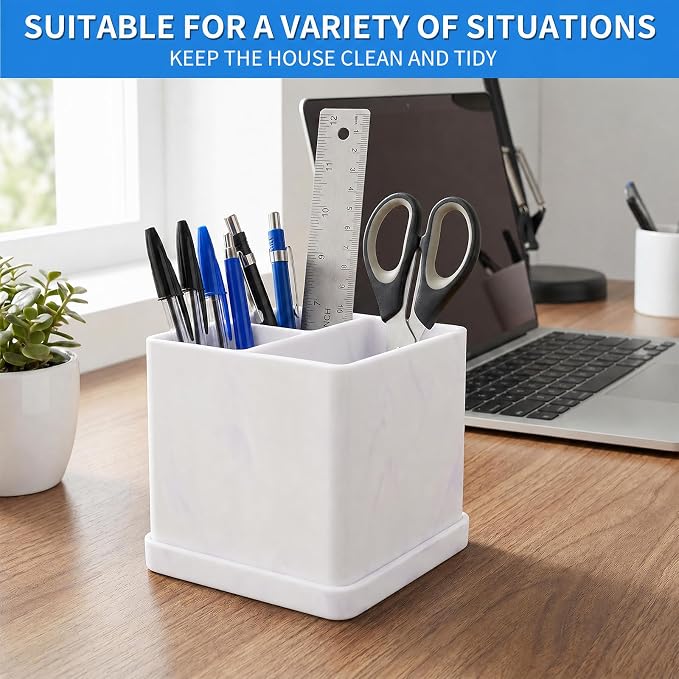 Silicone Toothbrush Holders for Bathrooms Marble Purple, 3-Slot Electric - Image 9