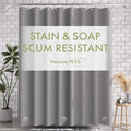 AmazerBath Shower Curtain Liner, 72x78 Grey Shower Curtain Liner, Cute Plastic by AmazerBath
