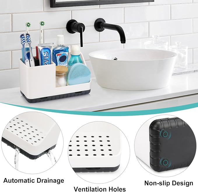 Toothbrush Holders for Bathroom Counter Organizer and Storage | Easy To Clean - Image 5