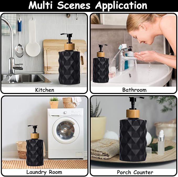 YYTSGG Black Glass Soap Dispenser Set - Image 5