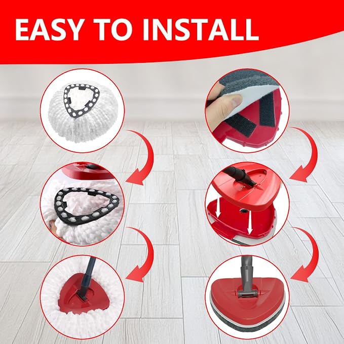 5 Pack Spin Mop Replace Head for O Cedar EasyWring 1 Tank, Includes 2 - Image 6