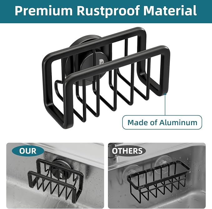TAILI Black Sponge Holder for Kitchen Sink - Image 5
