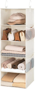 StorageWorks Hanging Closet Organizer, 5-Shelf Hanging Shelves by StorageWorks